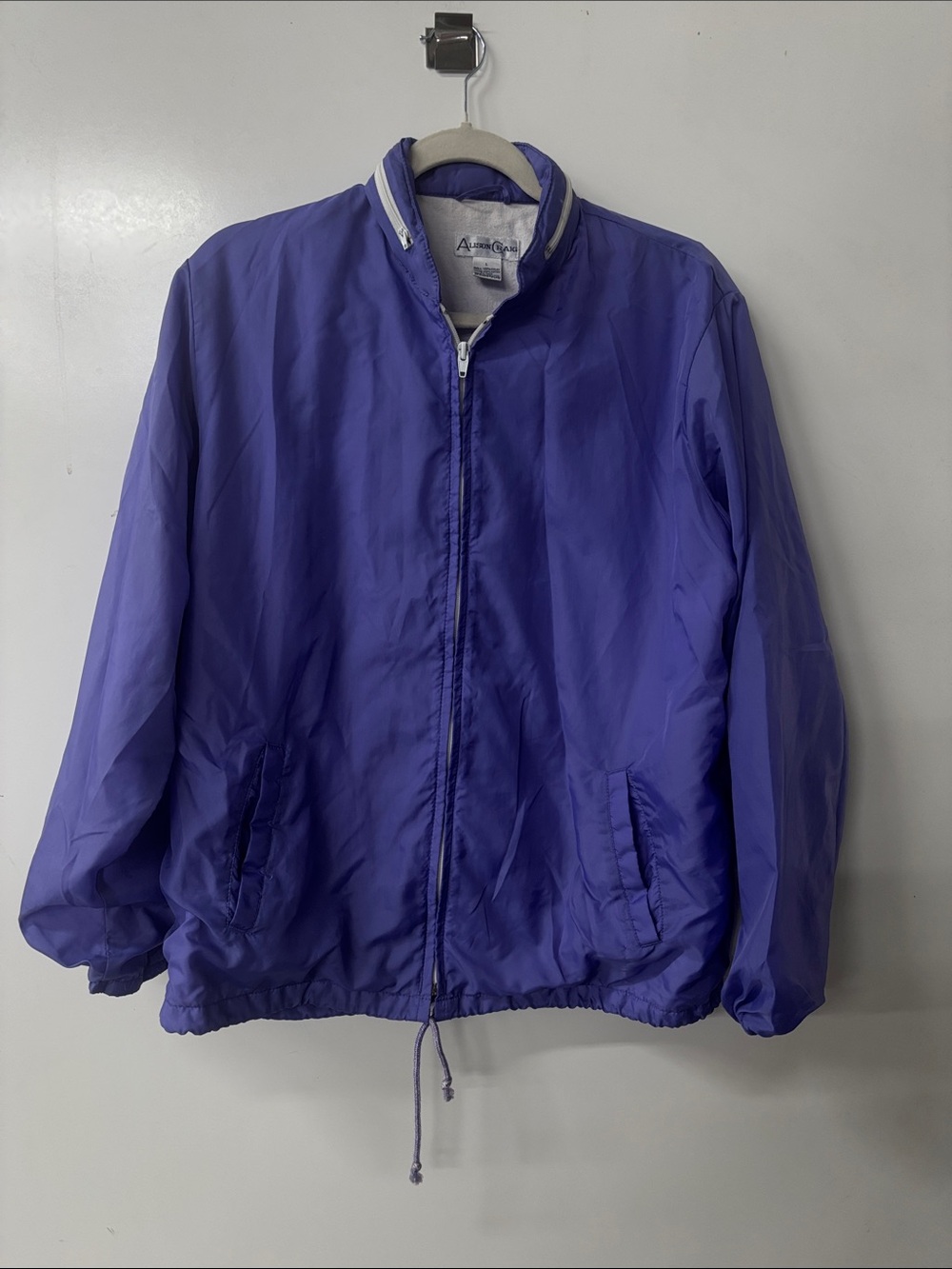 Vintage Purple Zip-Up Windbreaker Jacket